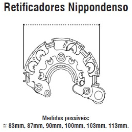 PLACA DIODO COMPATÍVEL DENSO-8 TOYOTA EMPILHADEIRA/SUZUKI IK3161