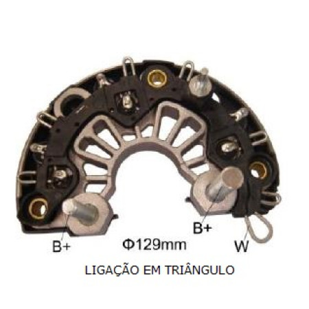 PLACA DIODO COMPATÍVEL BOSCH-6 ELETR CUMMINS CASE IK3186