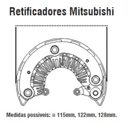 PLACA DIODO COMPATÍVEL MITSUBISHI-12 HONDA CIVIC 12>14 G1344 IK3191