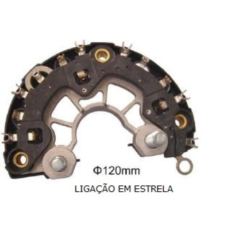 PLACA DIODO COMPATÍVEL BOSCH-6 ELETR BORA/GOLF/AUDI/MB G1425 IK3221