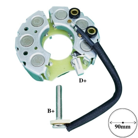 PLACA DIODO COMPATÍVEL BOSCH-6 FUSCA/KOMBI/BRASILIA G1595 IK3595