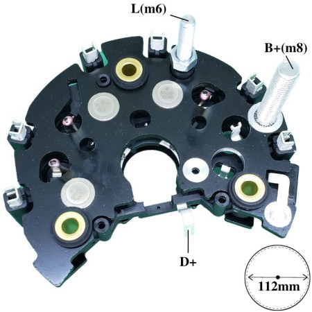 PLACA DIODO COMPATÍVEL BOSCH-6 SEMI-ELETR GM G1561 IK3639