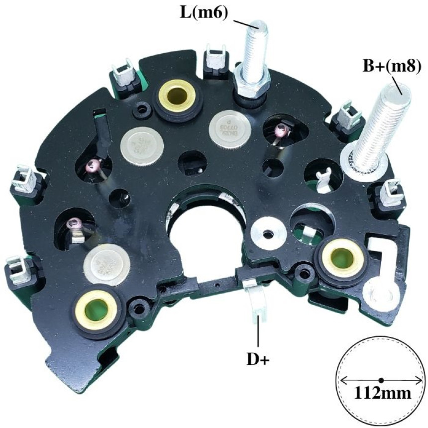 PLACA DIODO COMPATÍVEL BOSCH-6 SEMI-ELETR GM G1561 IK3639