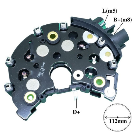 PLACA DIODO COMPATÍVEL BOSCH-6 SEMI-ELETR PEUGEOT/CITROEN IK3640