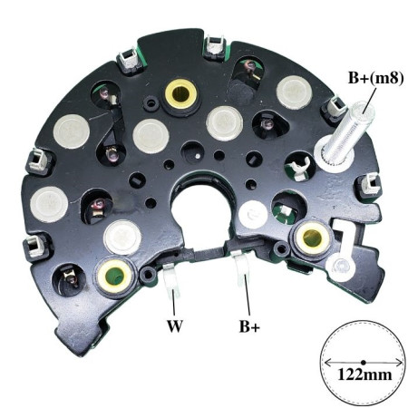 PLACA DIODO COMPATÍVEL BOSCH-12 SEMI-ELETR BMW 95>00 IK3644