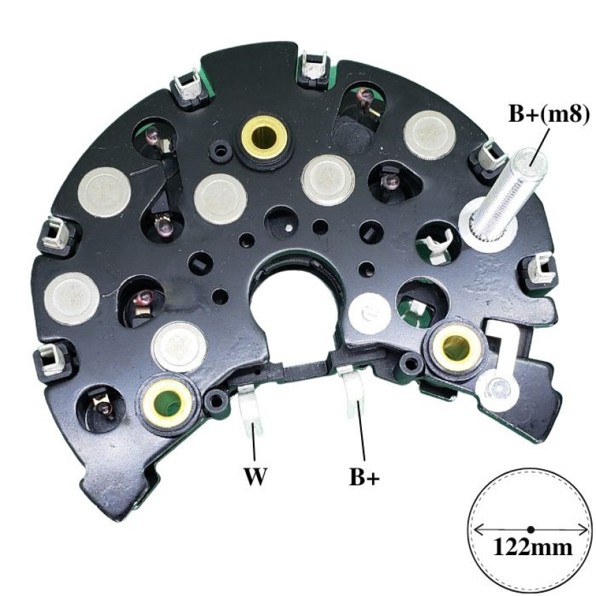 PLACA DIODO COMPATÍVEL BOSCH-12 SEMI-ELETR BMW 95>00 IK3644