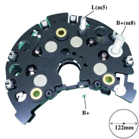 PLACA DIODO COMPATÍVEL BOSCH-8 SEMI-ELETR IVECO IK3645