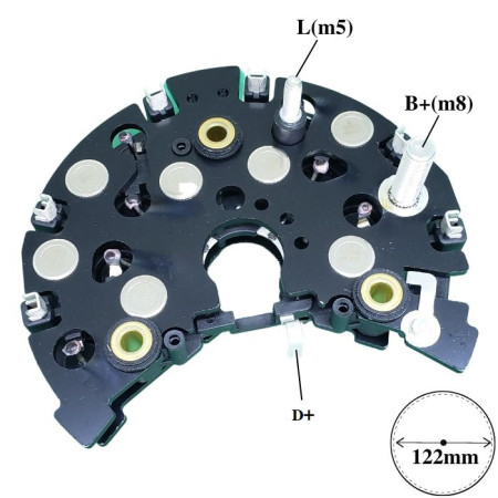 PLACA DIODO COMPATÍVEL BOSCH-14 SEMI-ELETR BMW Z3 316/318 G1741 IK3646