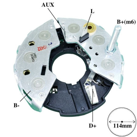 PLACA DIODO COMPATÍVEL BOSCH-6 VECTRA/S10/BLAZER 2.2 G1652 IK3652