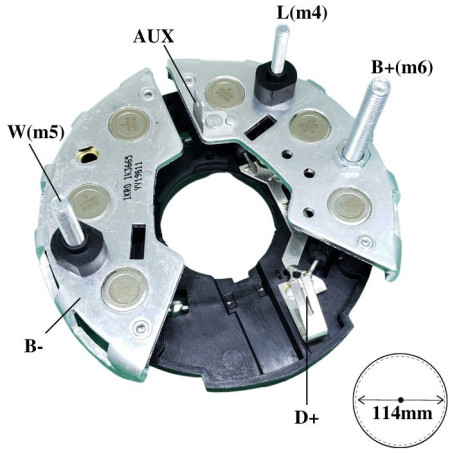PLACA DIODO COMPATÍVEL BOSCH-6 ESCORT/FIESTA/CATERPILLAR G1705 IK3665