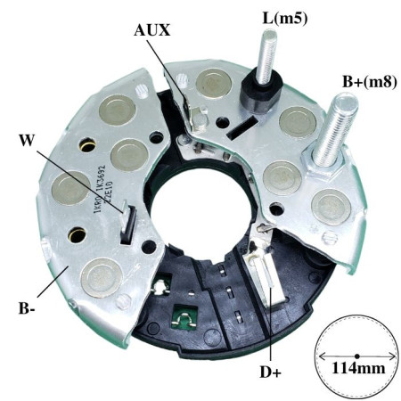 PLACA DIODO COMPATÍVEL BOSCH-8 IVECO/J.DEERE G1692 IK3692