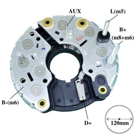 PLACA DIODO COMPATÍVEL BOSCH-8 OMEGA/SUPREMA 90A G1735 IK3712