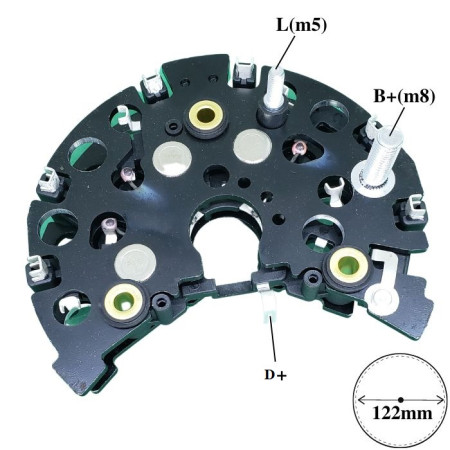 PLACA DIODO COMPATÍVEL BOSCH-6 SEMI-ELETR 120A VECTRA/ASTRA/OMEGA G1740 IK3740