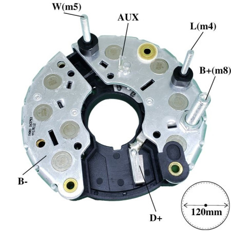 PLACA DIODO COMPATÍVEL BOSCH-8 MB ONIBUS G1753 IK3753