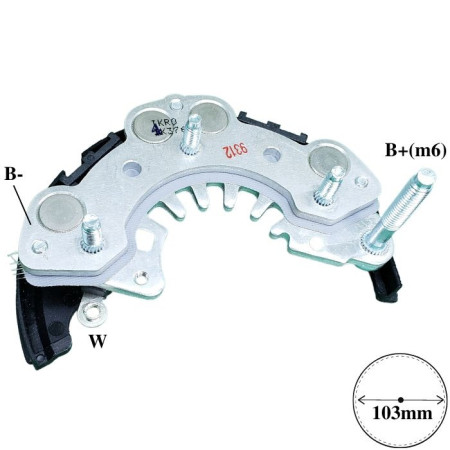PLACA DIODO COMPATÍVEL HITACHI-8 NISSAN PRIMERA/SUNNY G1760 IK3760