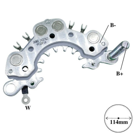 PLACA DIODO COMPATÍVEL HITACHI-8 NISSAN FRONTIER IK3763