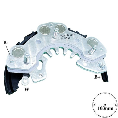 PLACA DIODO COMPATÍVEL HITACHI-8 SUBARU LEGACY G1764 IK3764