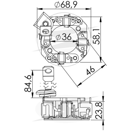 PORTA ESCOVA PARTIDA COMPATÍVEL DELCO PG260-GR UNF1148