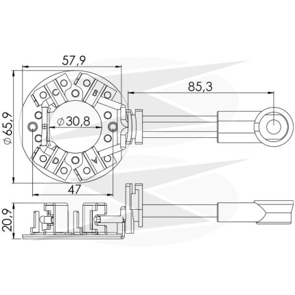 PORTA ESCOVA PARTIDA COMPATÍVEL MITSUBA ISUZU/ACURA/HONDA UNF1200
