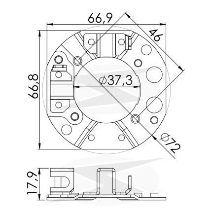 PORTA ESCOVA PARTIDA COMPATÍVEL MARELLI 2 ESC - PALIO/TIPO UNF1202