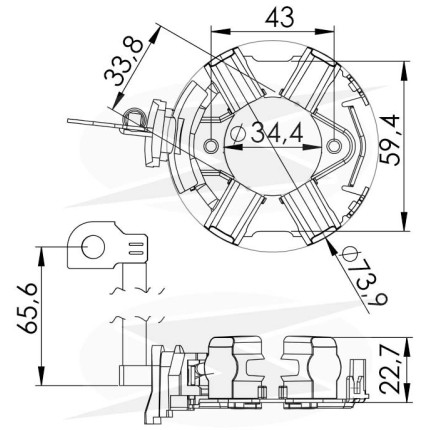 PORTA ESCOVA PARTIDA COMPATÍVEL BOSCH MOD JF UNF1223