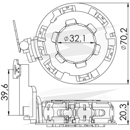 PORTA ESCOVA PARTIDA COMPATÍVEL BOSCH MOD ARGO/UNO/MOBI UNF1305