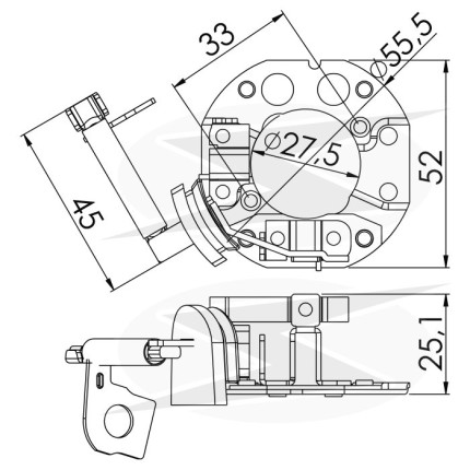 PORTA ESCOVA PARTIDA COMPATÍVEL COMSTAR SANDERO/DUSTER/KWID UNF1324