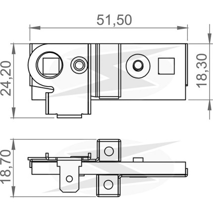 PORTA ESCOVA ALTERNADOR COMPATÍVEL WAPSA MODERNO C/TERMINAL UNF2206