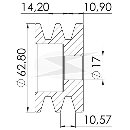 POLIA COMPATÍVEL 2PK-63 VOLARE UNF3400