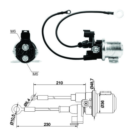 AUTOMATICO AUXILIAR COMPATÍVEL MITSUBISHI 24V VOLVO - C/PLUG 2T ZM6428