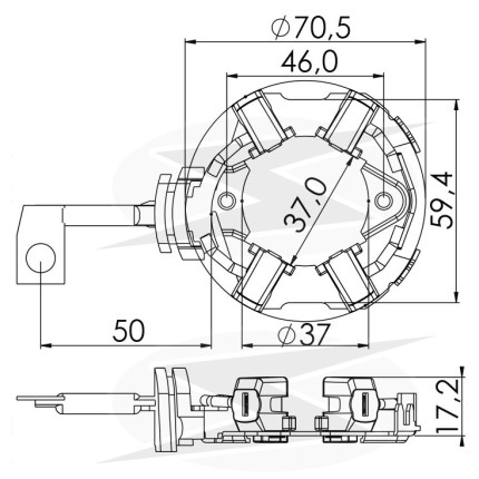 PORTA ESCOVA PARTIDA COMPATÍVEL BOSCH MOD PALIO/UNO/SIENA UNF1352