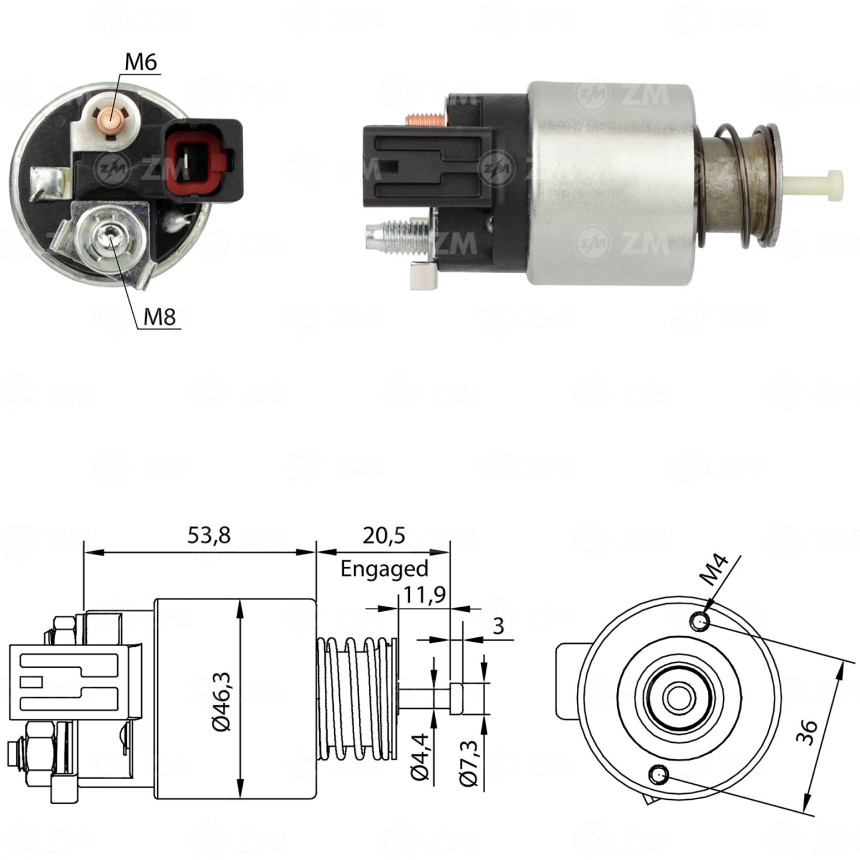 AUTOMATICO MINI COMPATÍVEL DELCO/VALEO HYUNDAI/KIA ZM1261