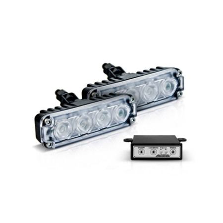 KIT FAROL LED SLIM POWER 12/24V BRANCO 4W AL204