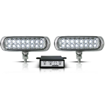 KIT FAROL LED SLIM 12/24V BRANCO 3,2W 3EM1 AP960