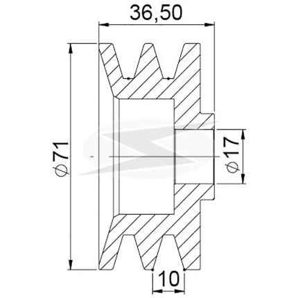 POLIA COMPATIVEL 2PK-71 DENSO /IVECO UNF3505