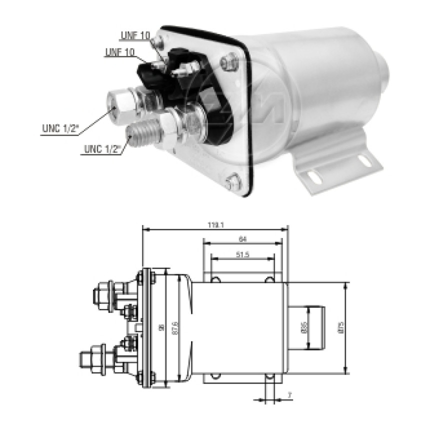 AUTOMATICO COMPATÍVEL DELCO 50MT 12V CATERPILLAR SAPAO - S/PISTAO ZM951