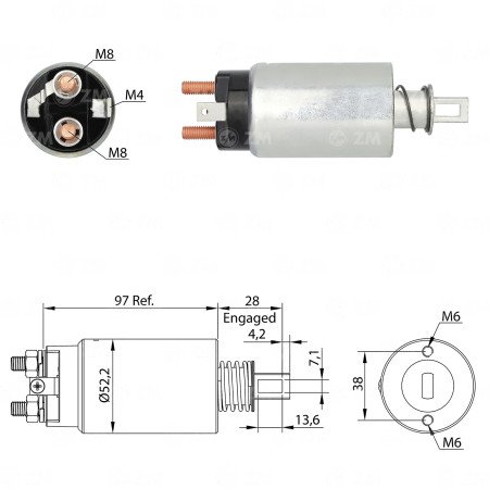 AUTOMATICO COMPATÍVEL HITACHI GRANDE 24V NISSAN ZM982