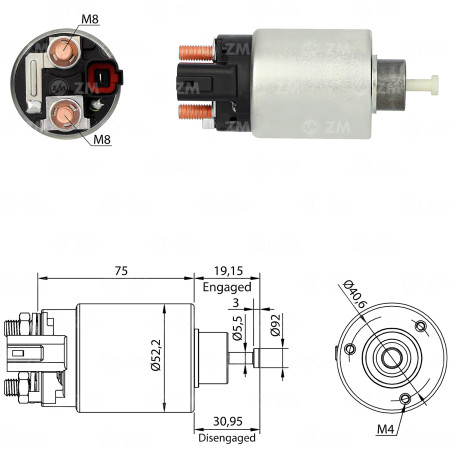 AUTOMATICO COMPATÍVEL DELCO PG260 HYUNDAI/KIA C/PLUG - PISTAO FIXO ZM9860