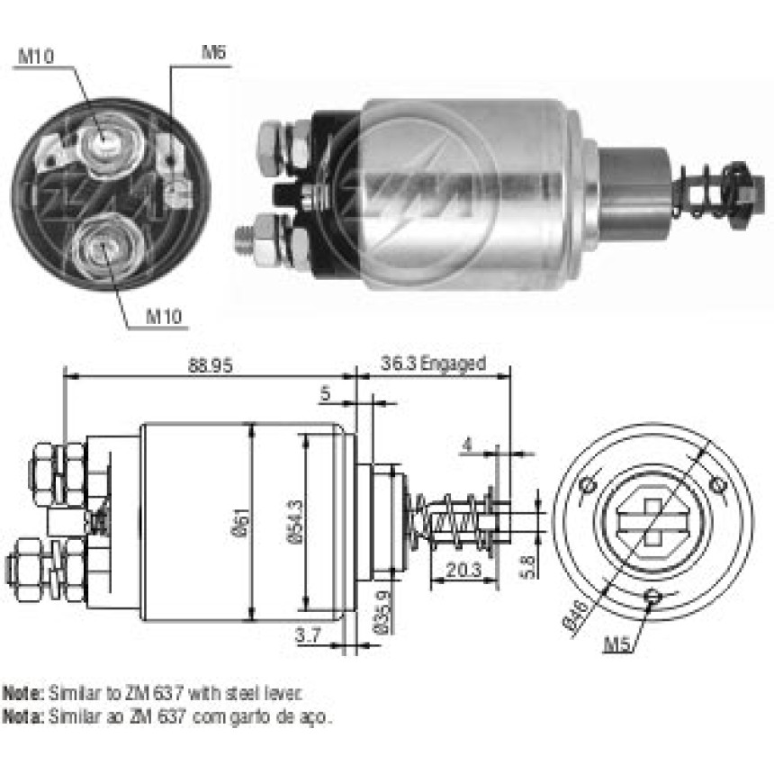 AUTOMATICO COMPATÍVEL BOSCH JF 24V MB1517/ONIBUS ZM547
