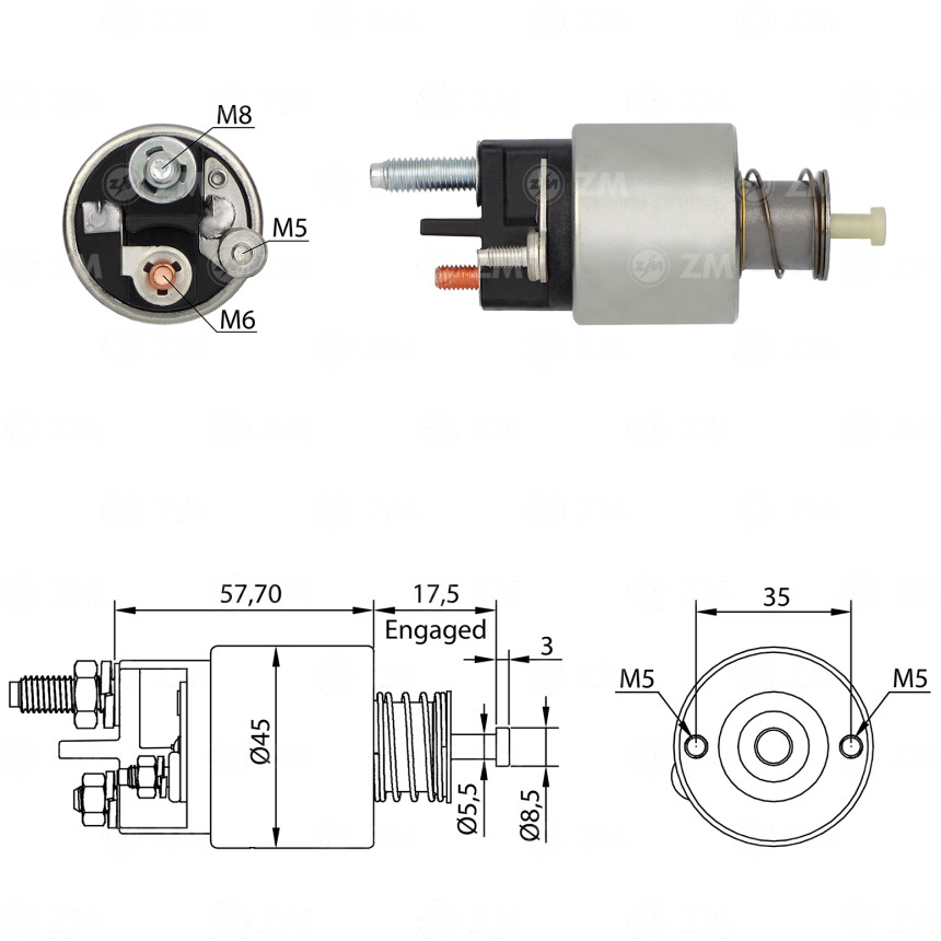 AUTOMATICO COMPATÍVEL COMSTAR 12V RENAULT SANDERO/LOGAN/KWID ZM341