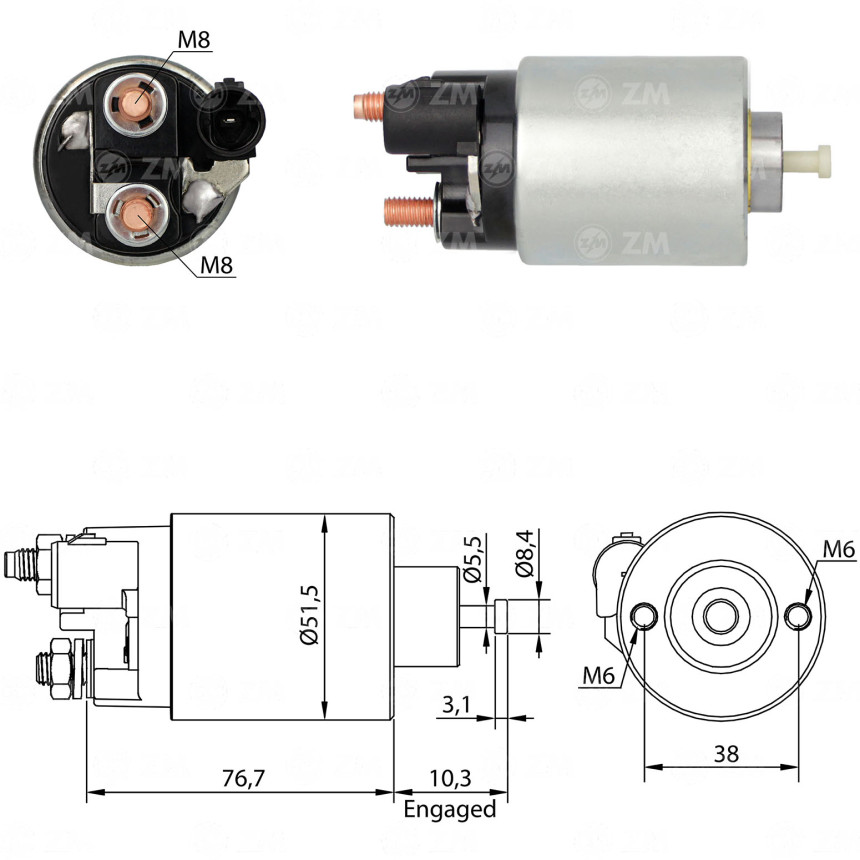 AUTOMATICO COMPATÍVEL MITSUBISHI 12V CAPTIVA/TRAILBLAZER/EQUINOX/MALIBU C/PLUG ZM1991