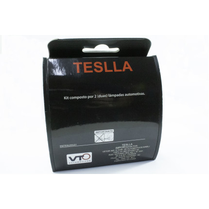 KIT LAMPADA H7 12V 55W IODO - LUZ BAIXA SUPER BRANCA TESLLA
