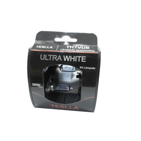 KIT LAMPADA H7 12V 55W IODO - LUZ BAIXA SUPER BRANCA TESLLA