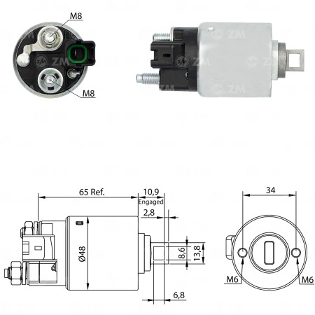 AUTOMATICO COMPATÍVEL DENSO 12V TOYOTA CAMRY/RAV4/LEXUS ZM1425