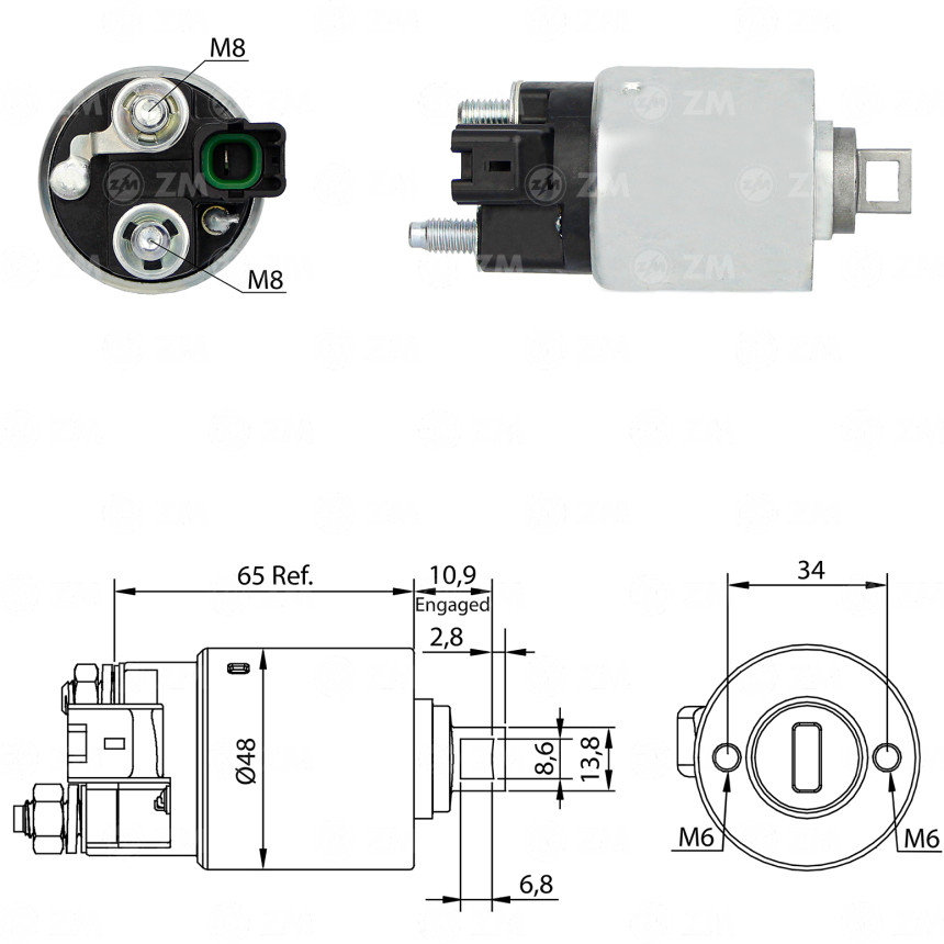 AUTOMATICO COMPATÍVEL DENSO 12V TOYOTA CAMRY/RAV4/LEXUS ZM1425