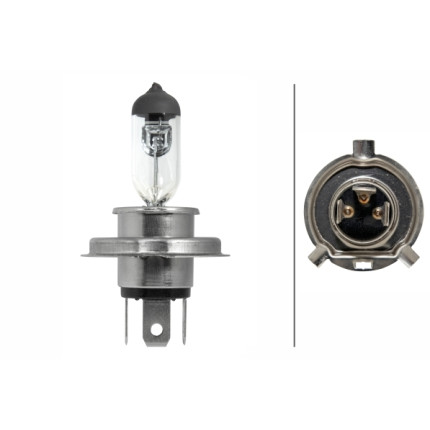 LÂMPADA H4 12V 60/55W BI-IODO - ALTA/BAIXA HELLA HEH4