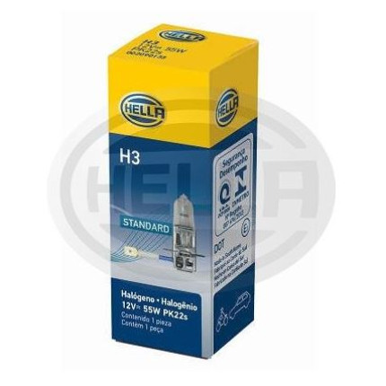LÂMPADA H3 12V 55W IODO - FAROL MILHA HELLA HEH3