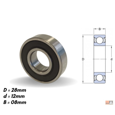 ROLAMENTO COMPATÍVEL 6001 12X28X8 IK6001