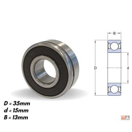 ROLAMENTO COMPATÍVEL B1569D 15X35X13 PFIB1569D IKB1569