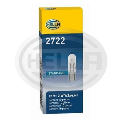LÂMPADA PINGUINHO 2721/2722 12V 2W 10PC HELLA HE2722